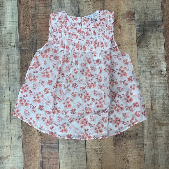 Pink Floral Blouse with Neckline Detail - Picture 4 of 4